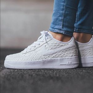Nike Air Force 1s (Nike AF1) Croc White WOMEN